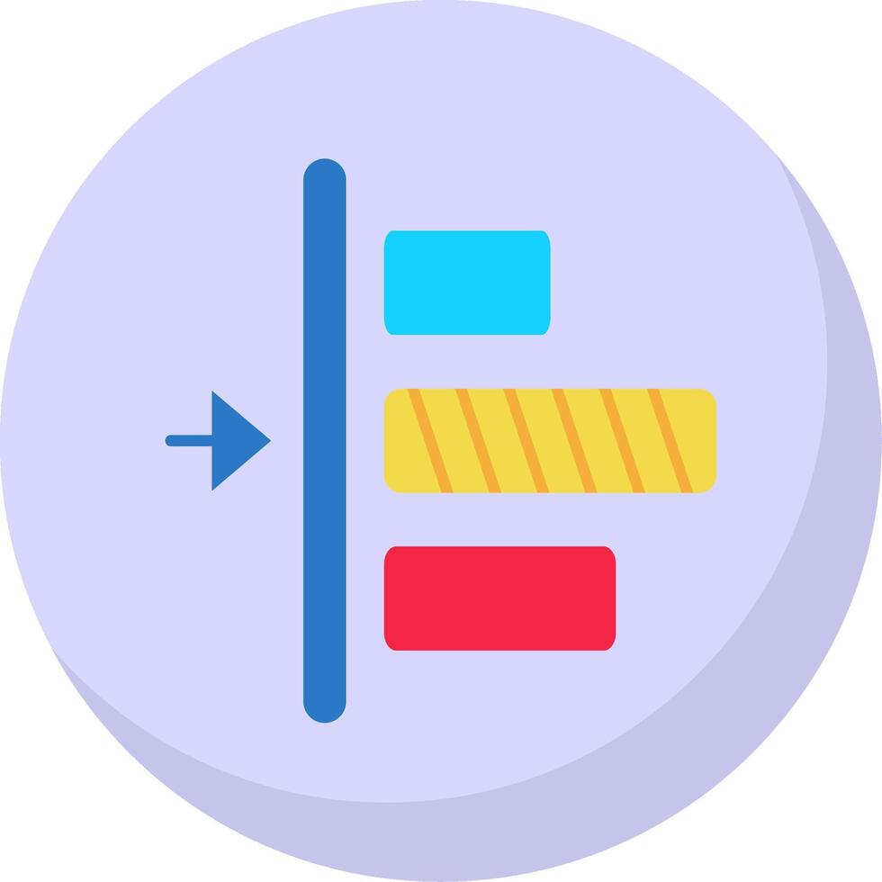 Left alignment Glyph Flat Bubble Icon vector