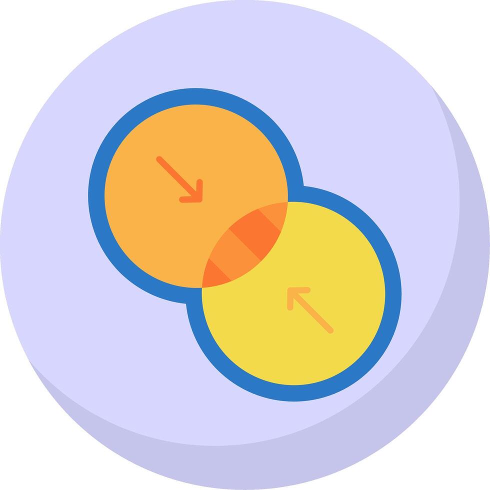 Combine Glyph Flat Bubble Icon vector