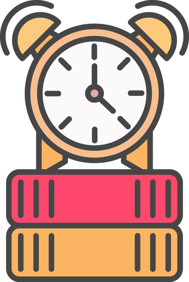 Alarm Line Filled Light Icon vector