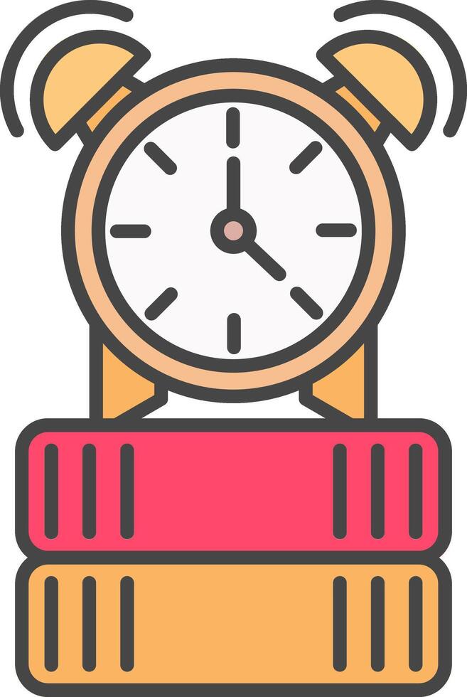 alarma línea lleno ligero icono vector