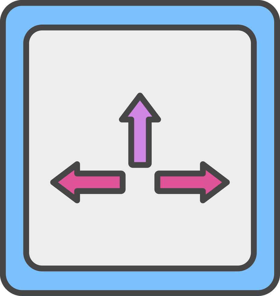 Resize Line Filled Light Icon vector