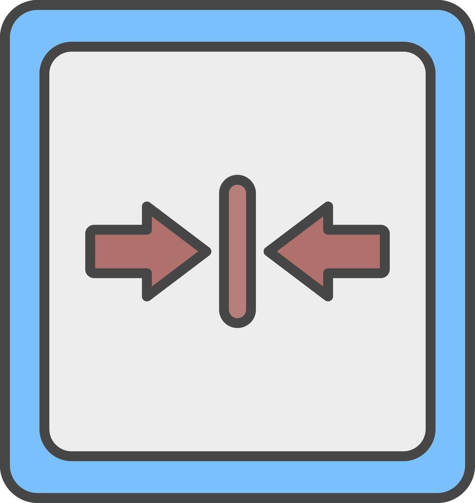 Minimize Line Filled Light Icon vector
