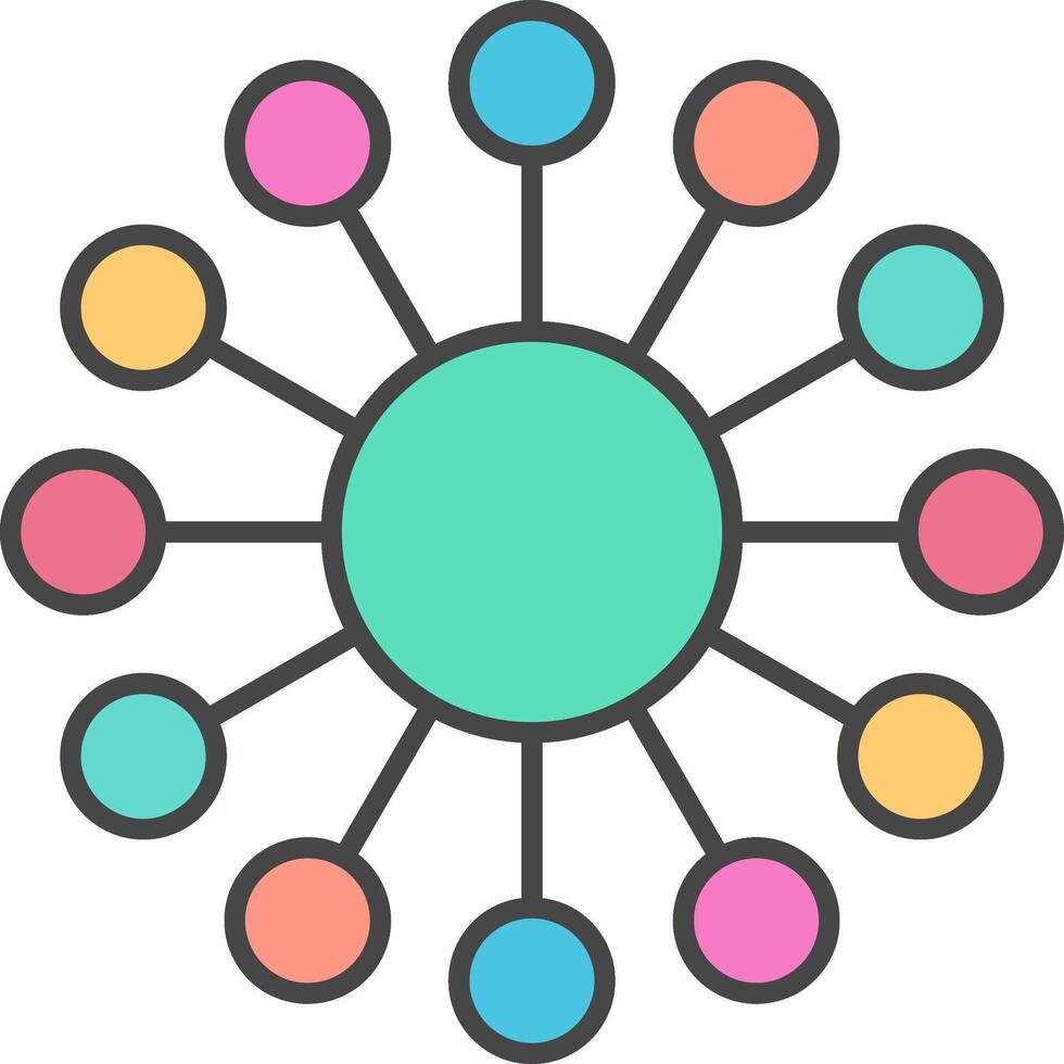 Diagram Line Filled Light Icon vector