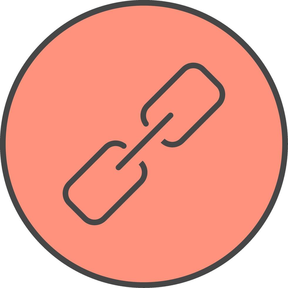 Link Line Filled Light Icon vector