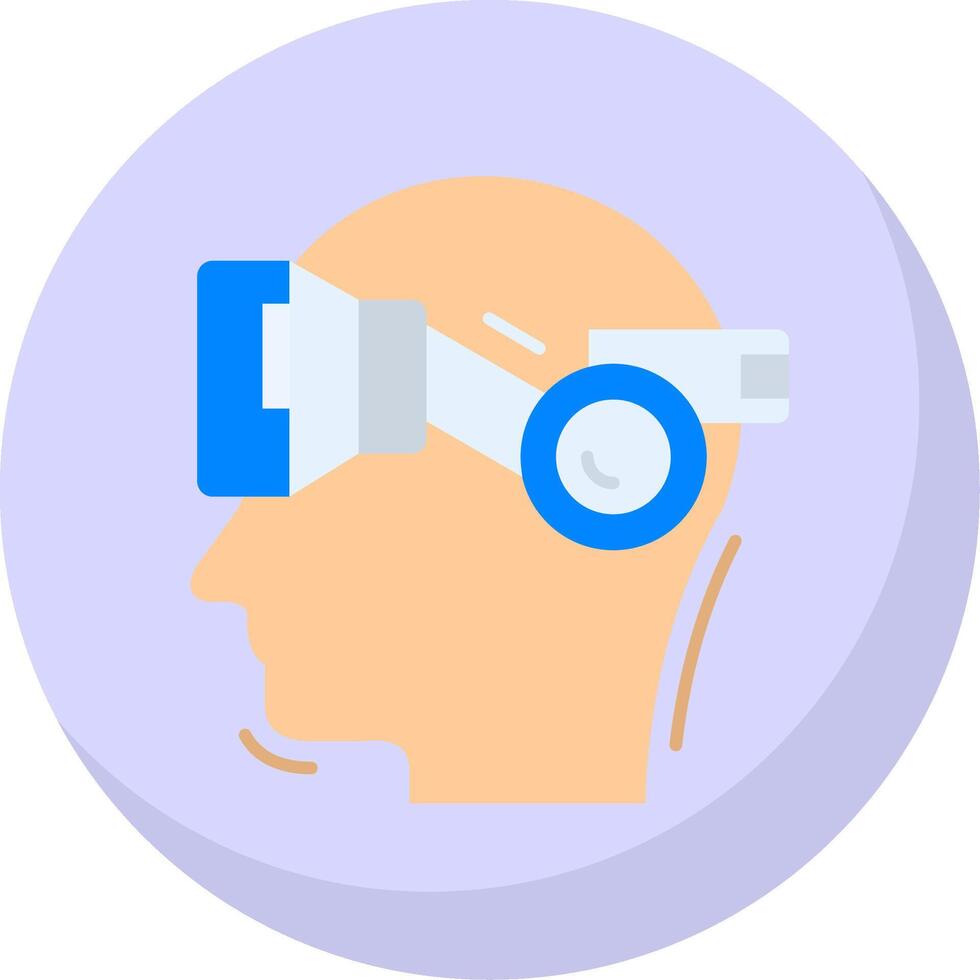 Vr glasses Glyph Flat Bubble Icon vector