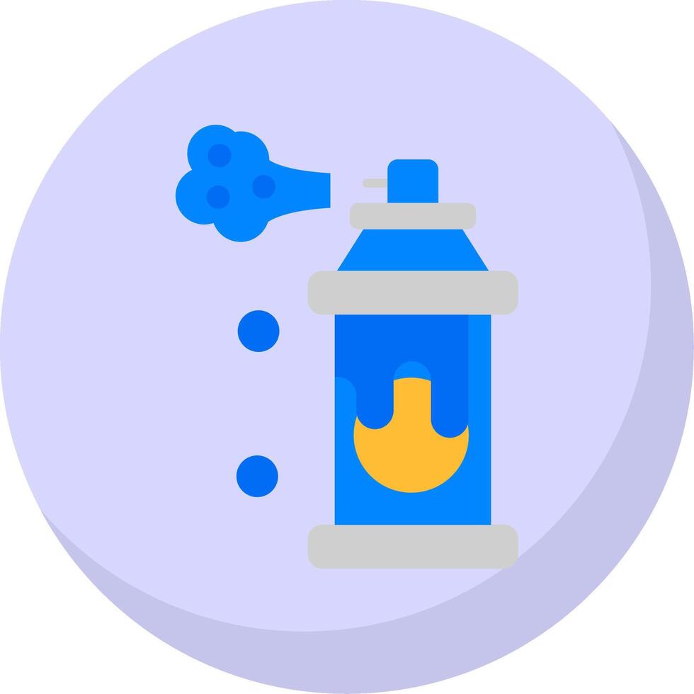 Spray Glyph Flat Bubble Icon vector