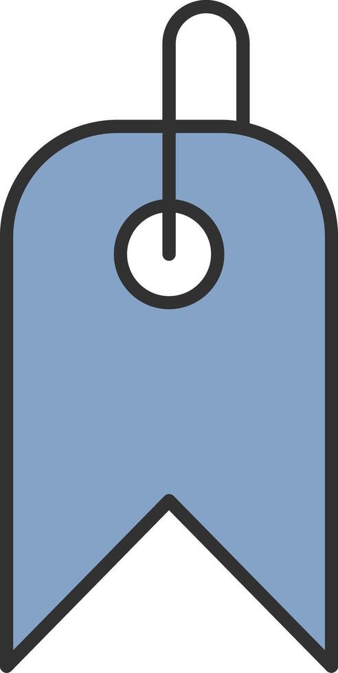 Tag Line Filled Light Icon vector