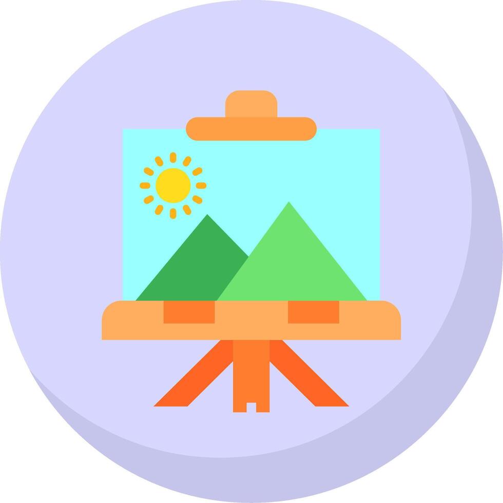 Canvas Glyph Flat Bubble Icon vector