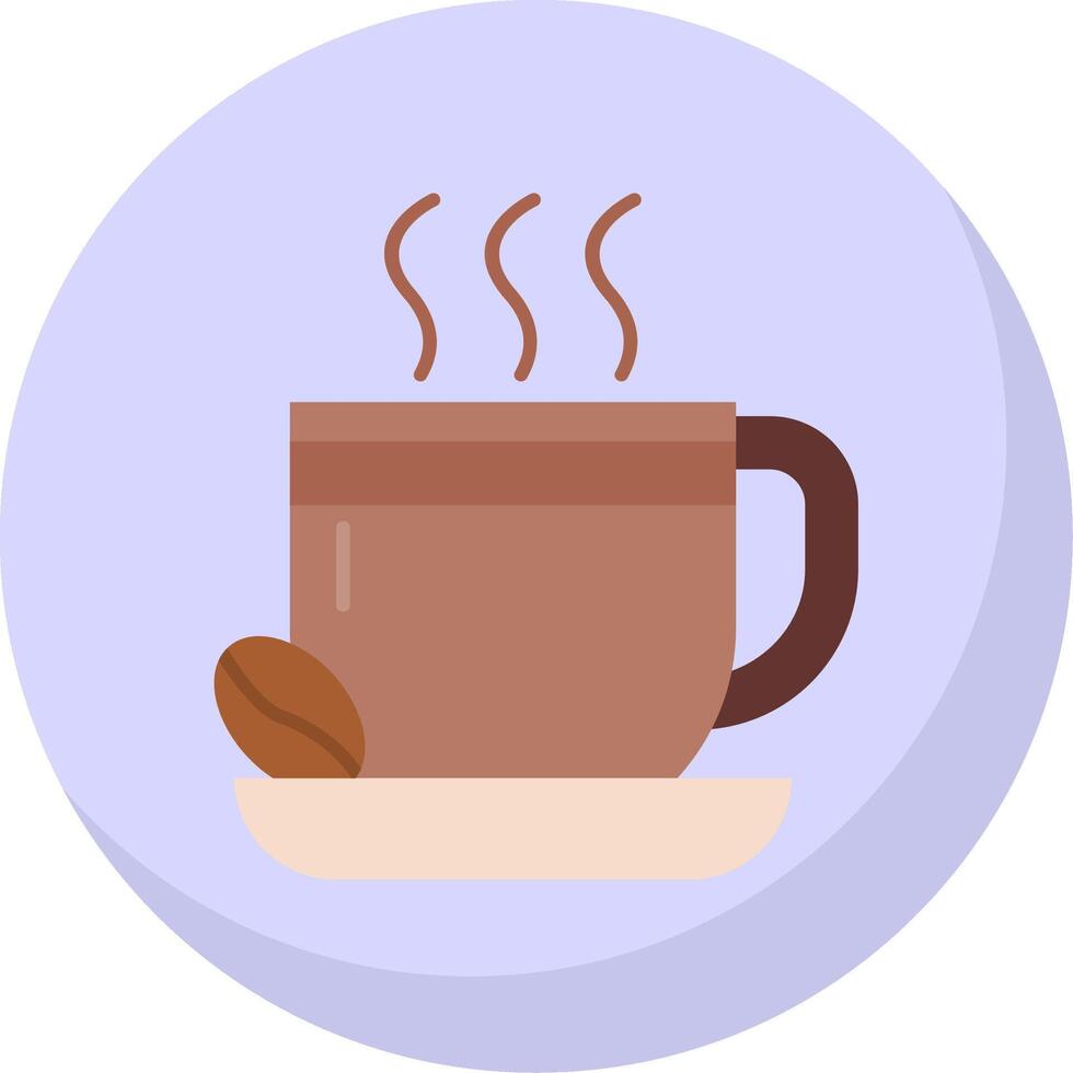 café glifo plano burbuja icono vector