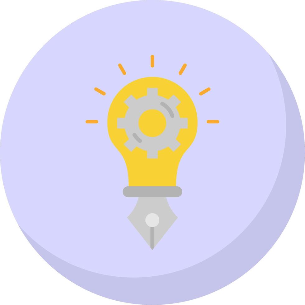 Creative idea Glyph Flat Bubble Icon vector