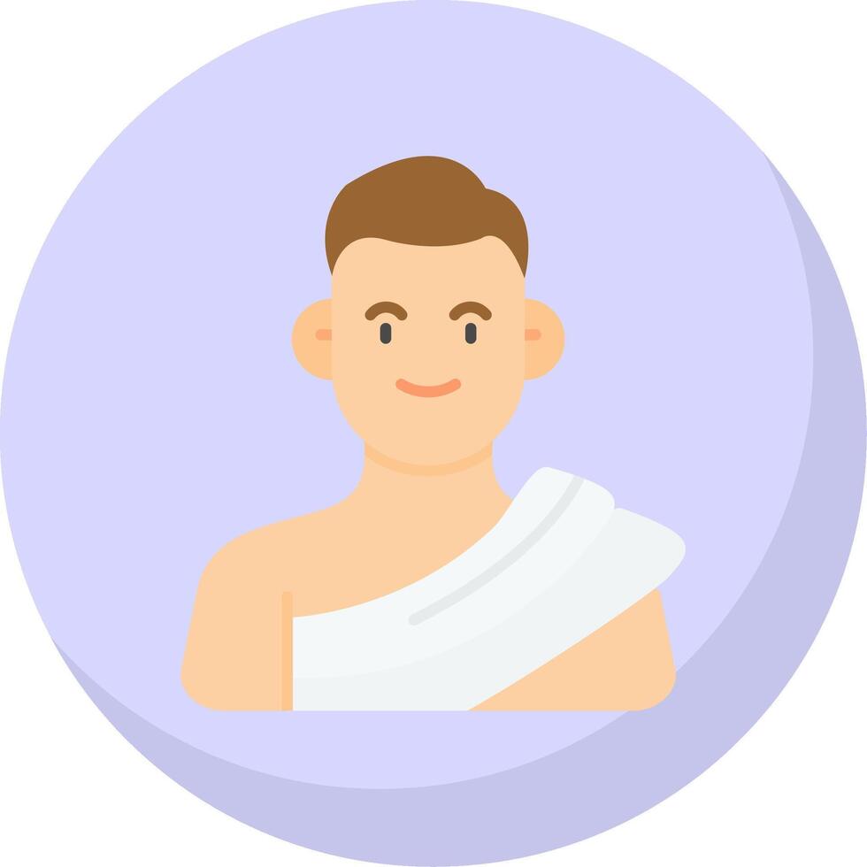 Muslim Glyph Flat Bubble Icon vector