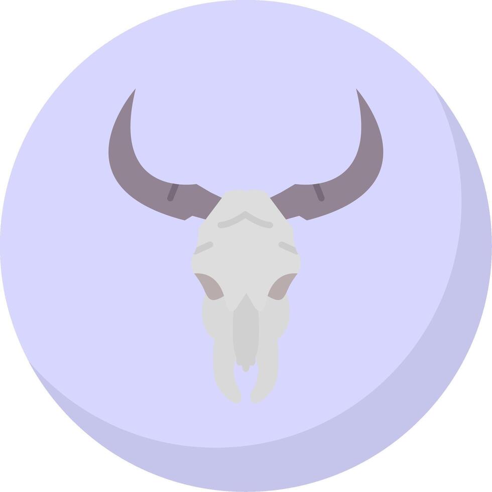 Bull skull Glyph Flat Bubble Icon vector