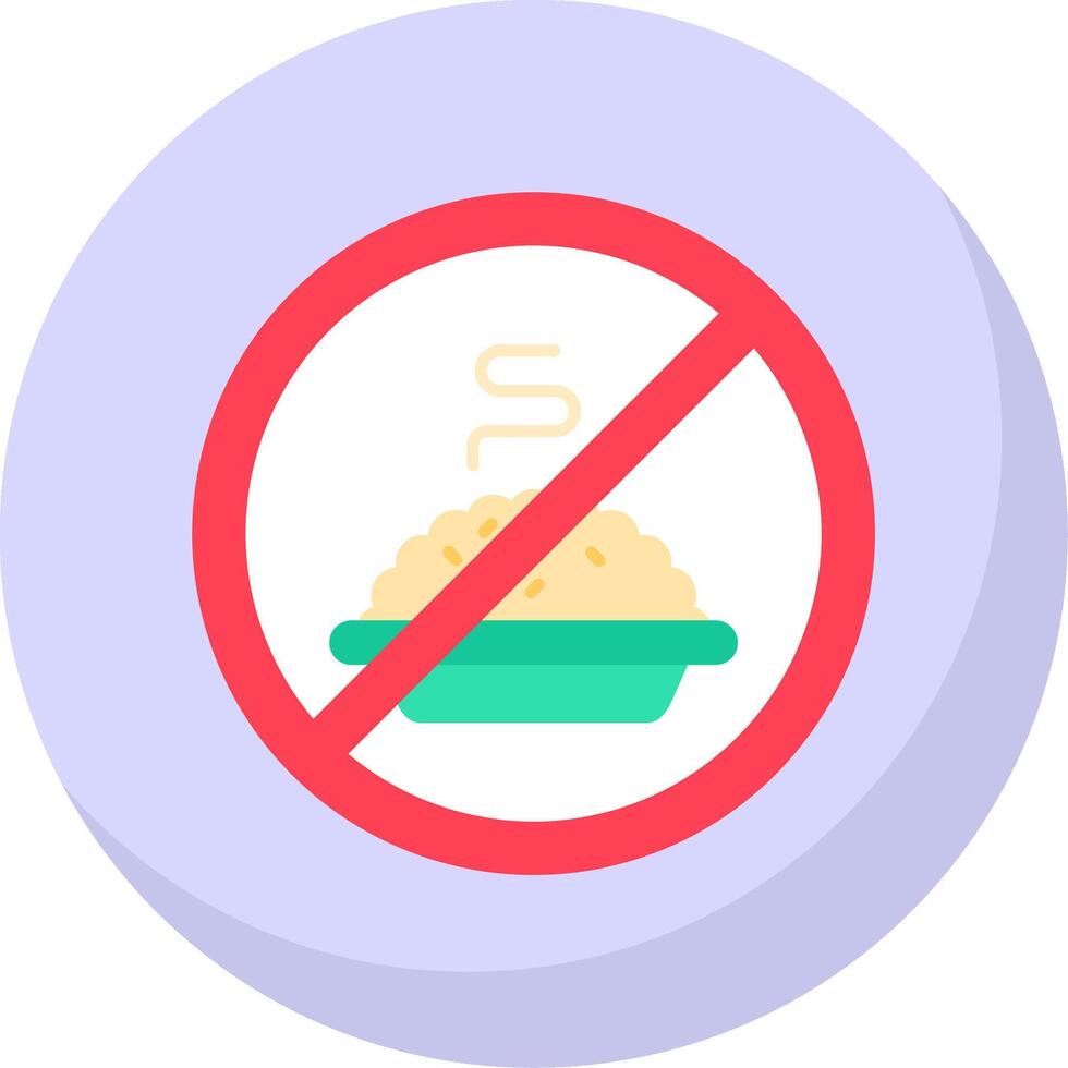 Fasting Glyph Flat Bubble Icon vector