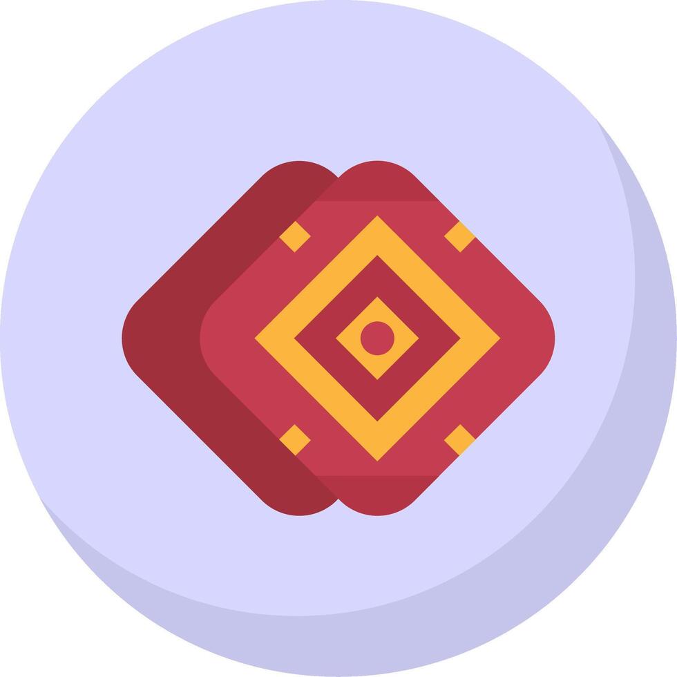 Kerchief Glyph Flat Bubble Icon vector