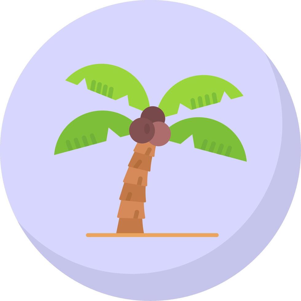 Tree Glyph Flat Bubble Icon vector