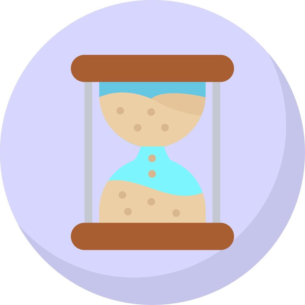 Sand clock Glyph Flat Bubble Icon vector