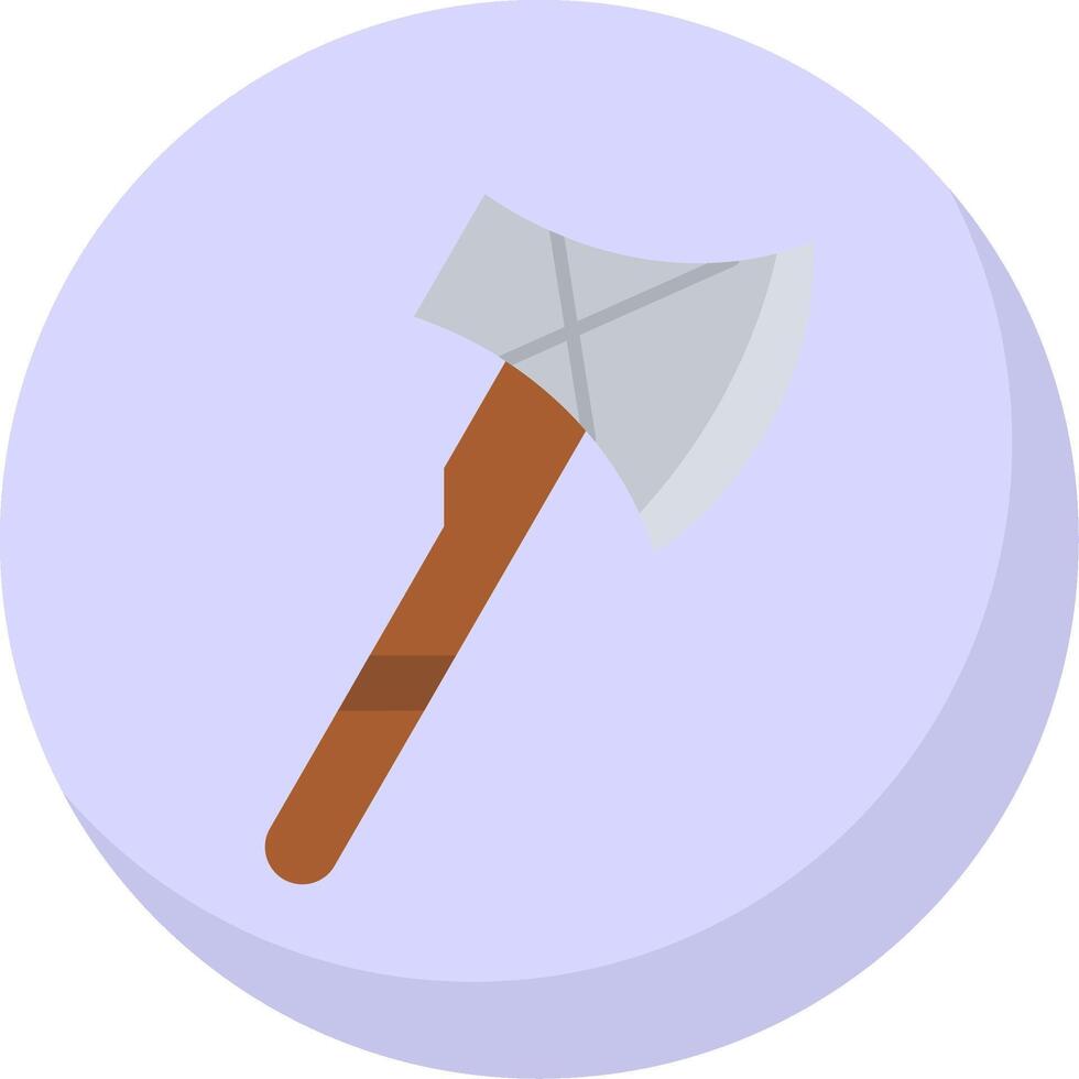 Axe Glyph Flat Bubble Icon vector