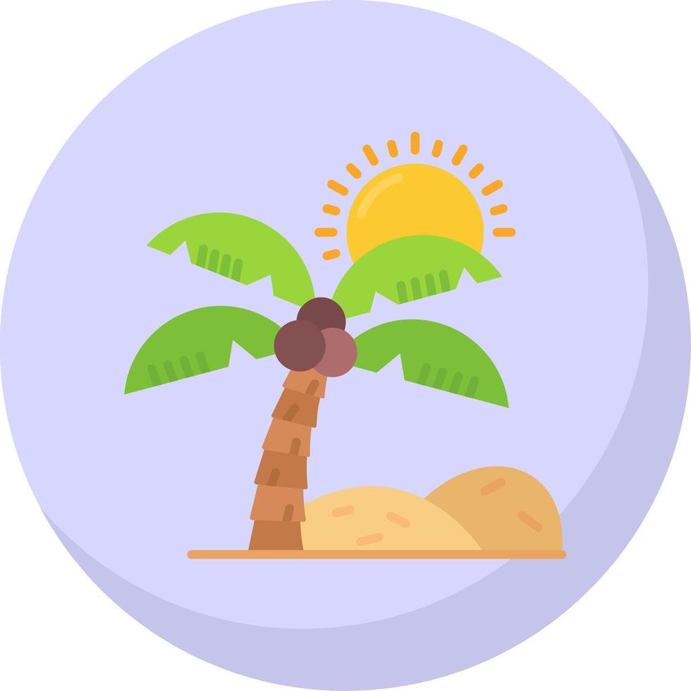 Oasis Glyph Flat Bubble Icon vector