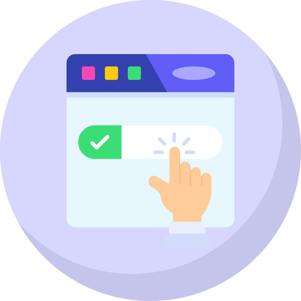 Subscribe Glyph Flat Bubble Icon vector
