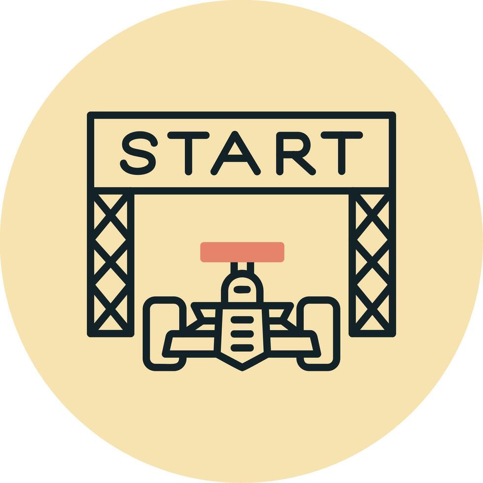 Starting Race  Vector Icon