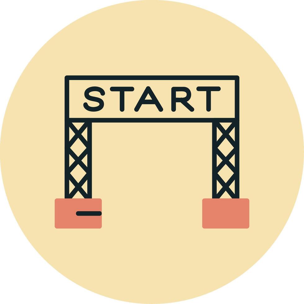 Start Line Vector Icon