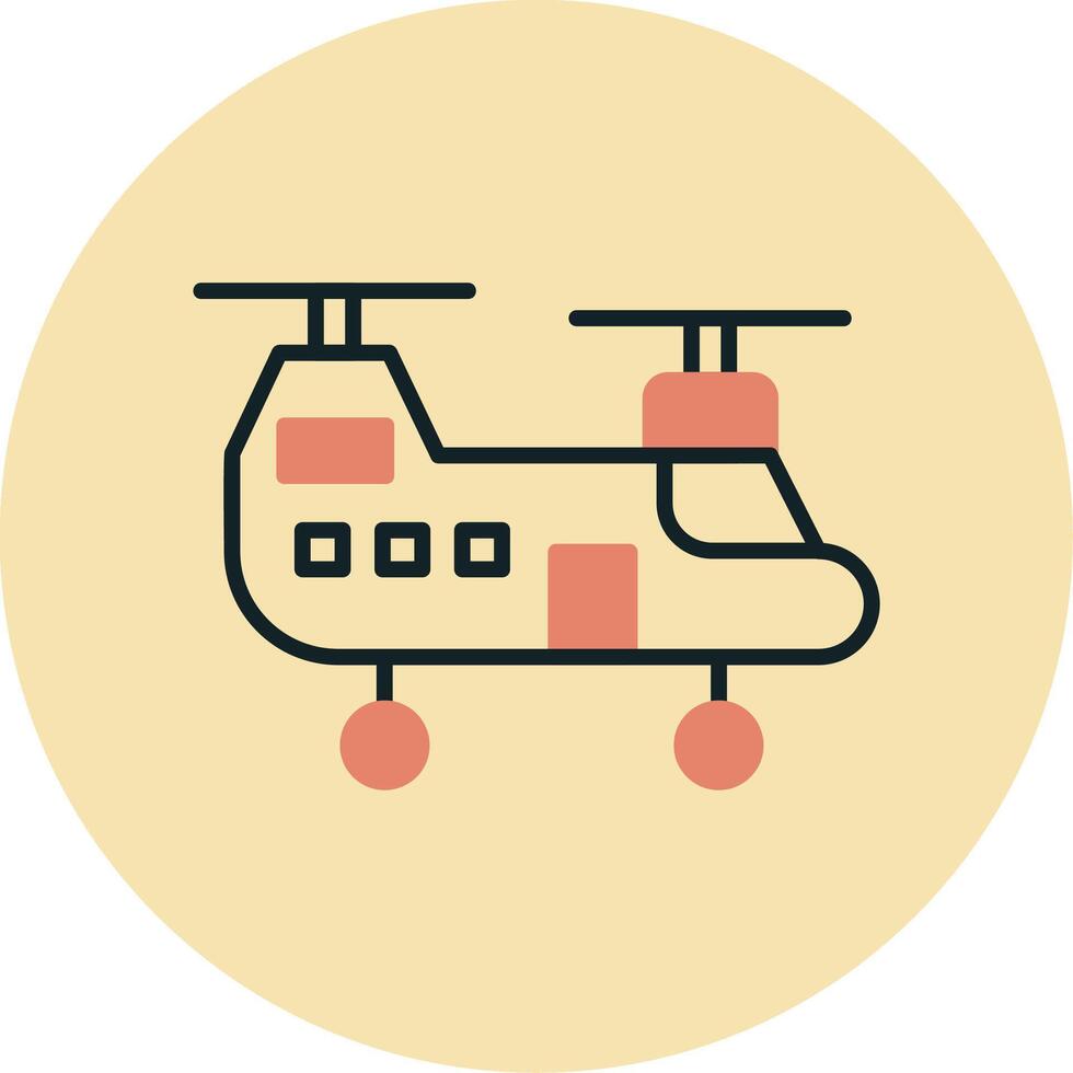 Military Helicopter Vector Icon