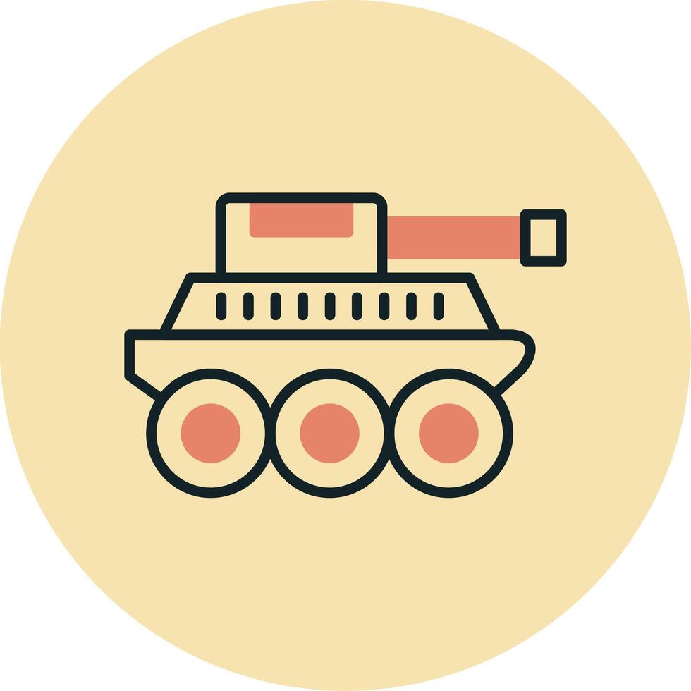 icono de vector de tanque militar