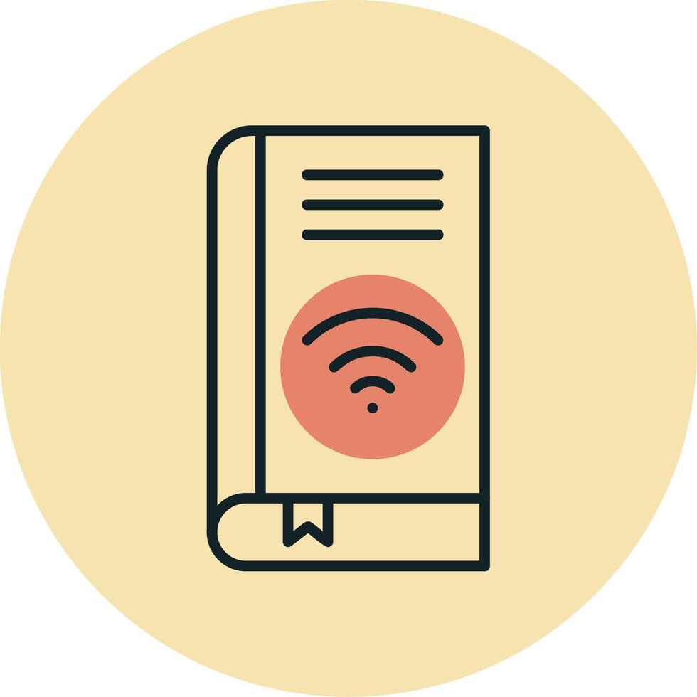 Wifi book Vector Icon