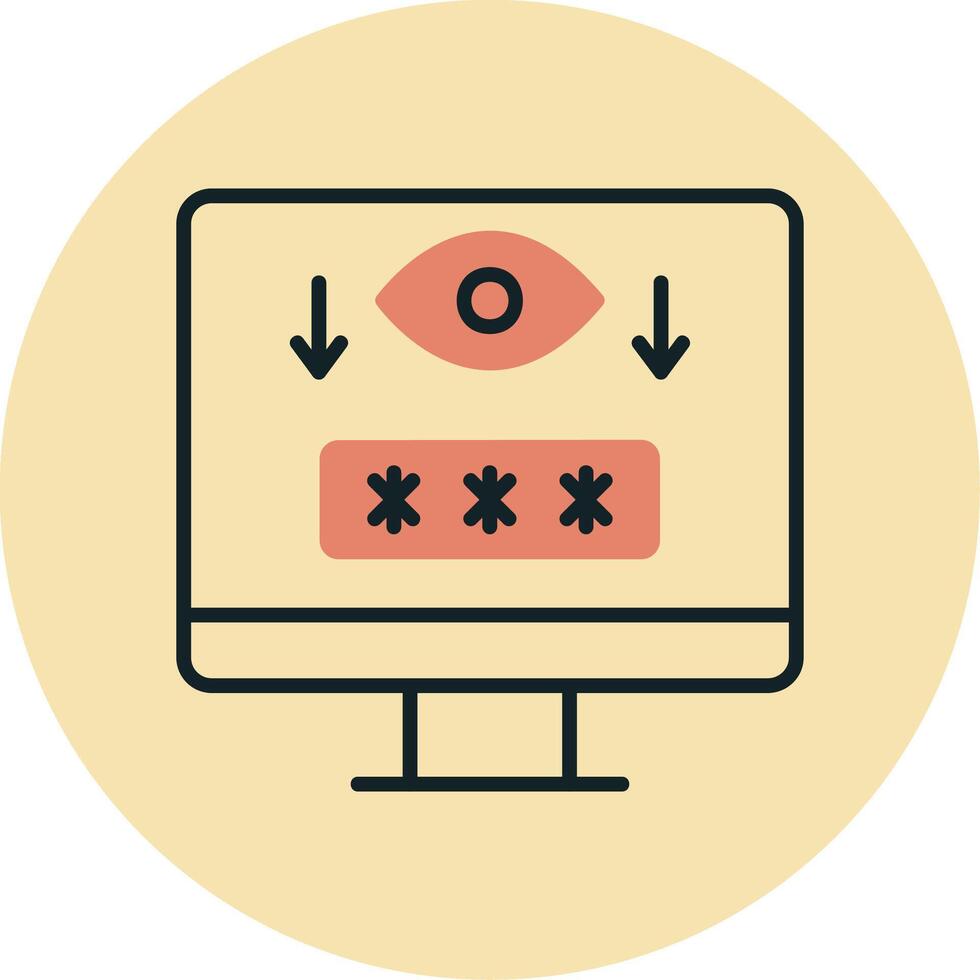 Computer Spyware Vector Icon