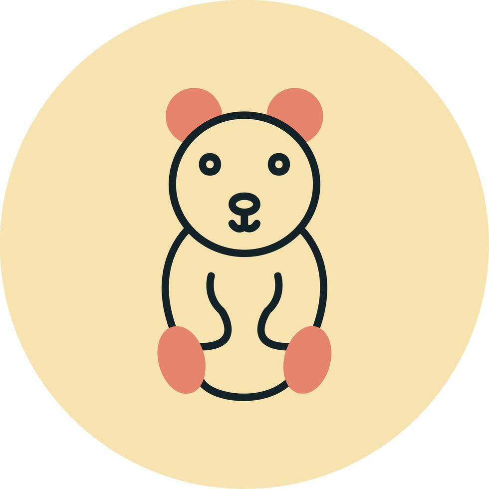 icono de vector de oso de peluche