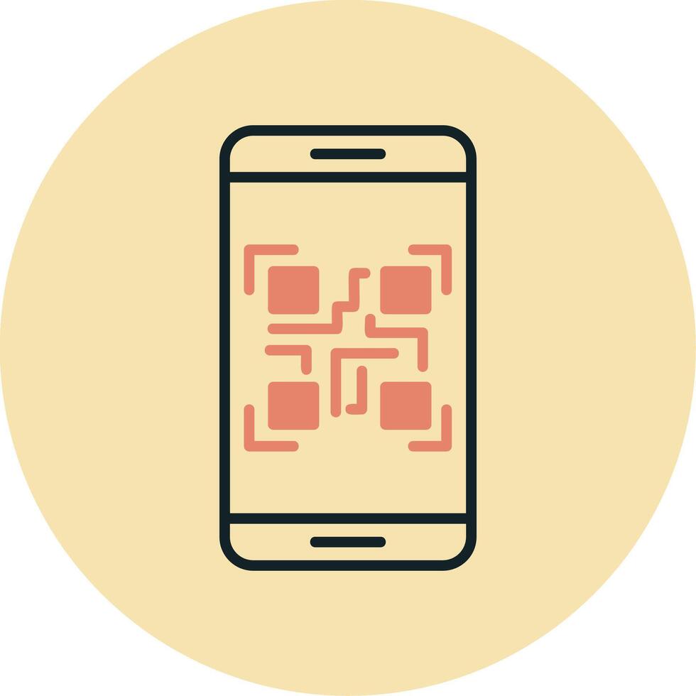 Smartphone Qr Code Vector Icon