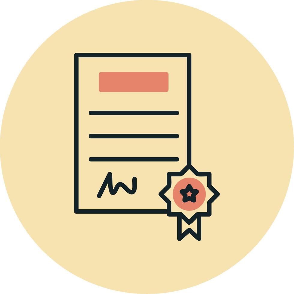 icono de vector de certificado