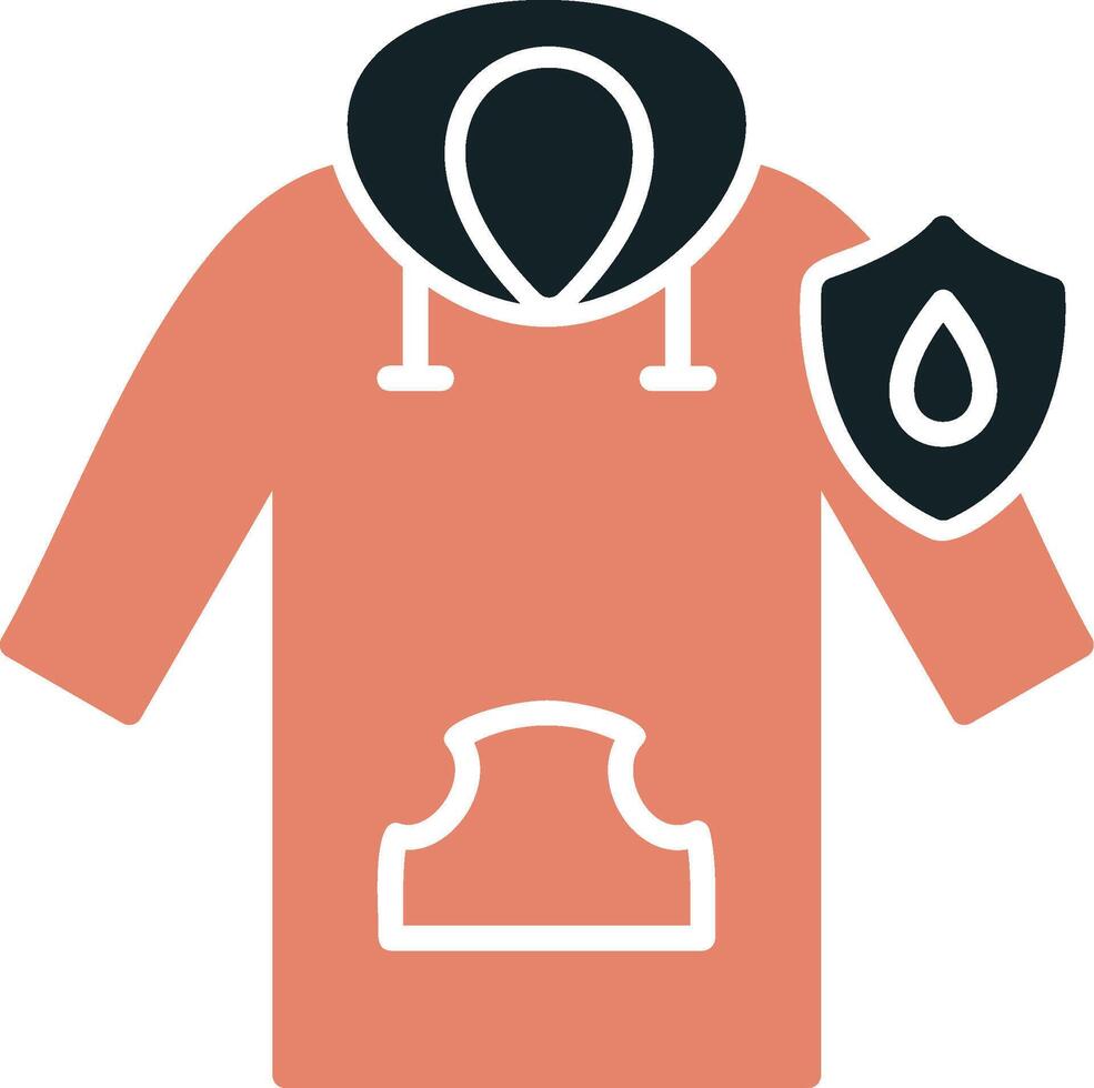 Waterproof Hoodie Vector Icon