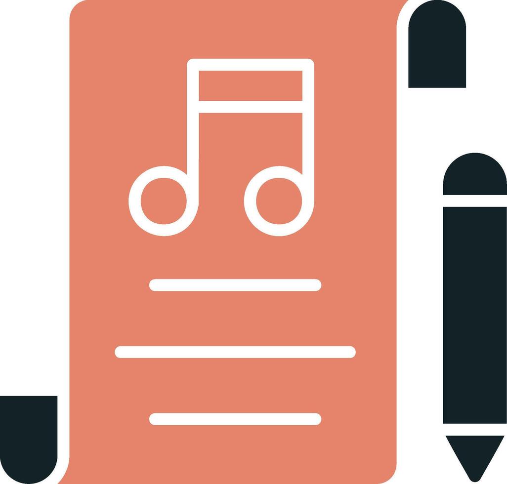 música composición vector icono