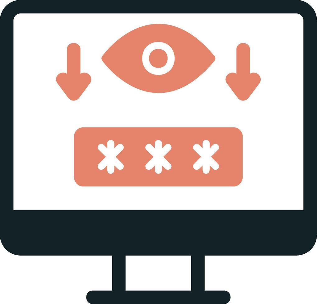 Computer Spyware Vector Icon