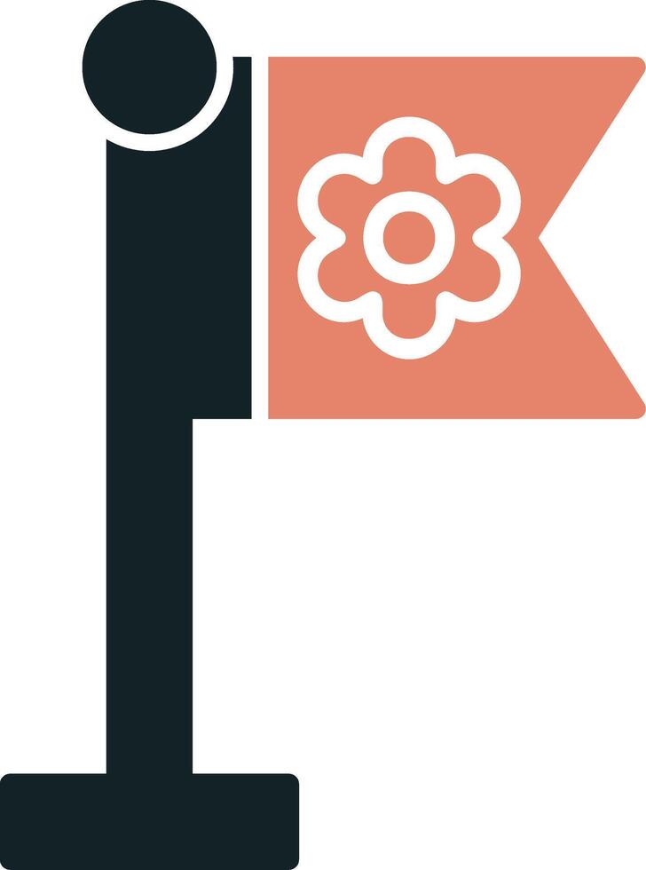 sakura bandera vector icono