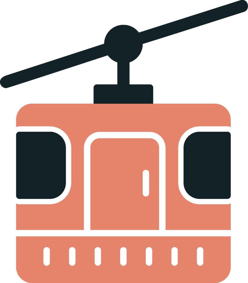 icono de vector de cabina de teleférico