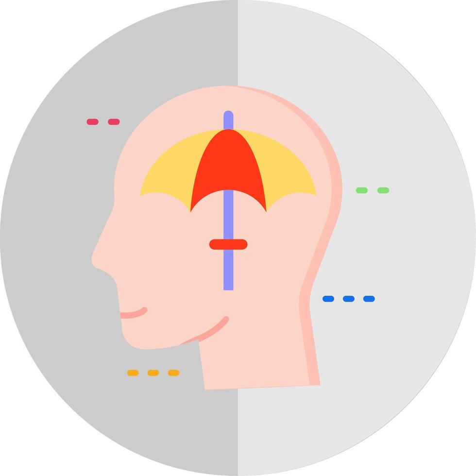 Umbrella Flat Scale Icon vector
