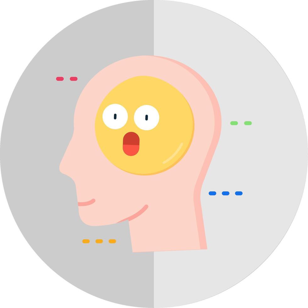 Shocked Flat Scale Icon vector