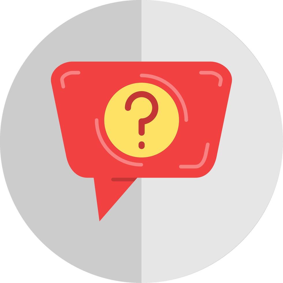 Question Flat Scale Icon vector