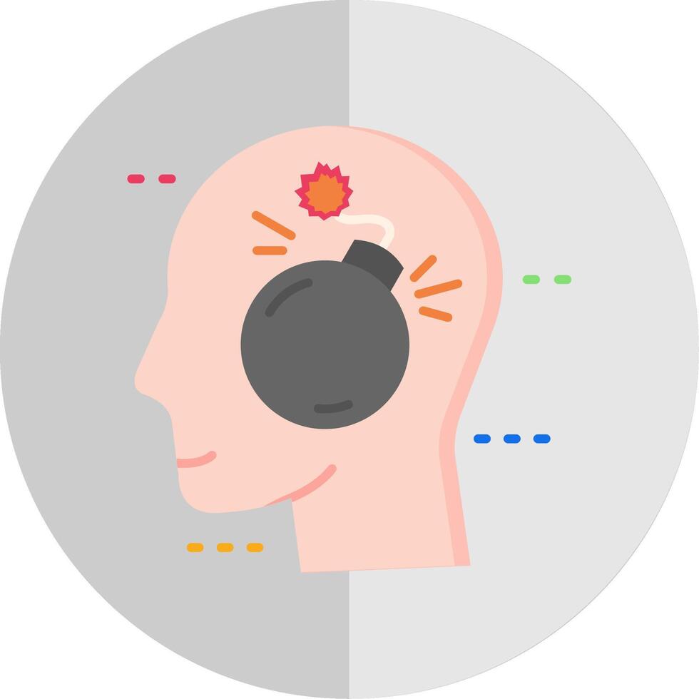 Bomb Flat Scale Icon vector