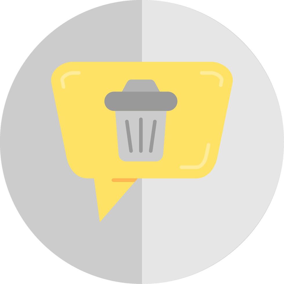 Delete message Flat Scale Icon vector