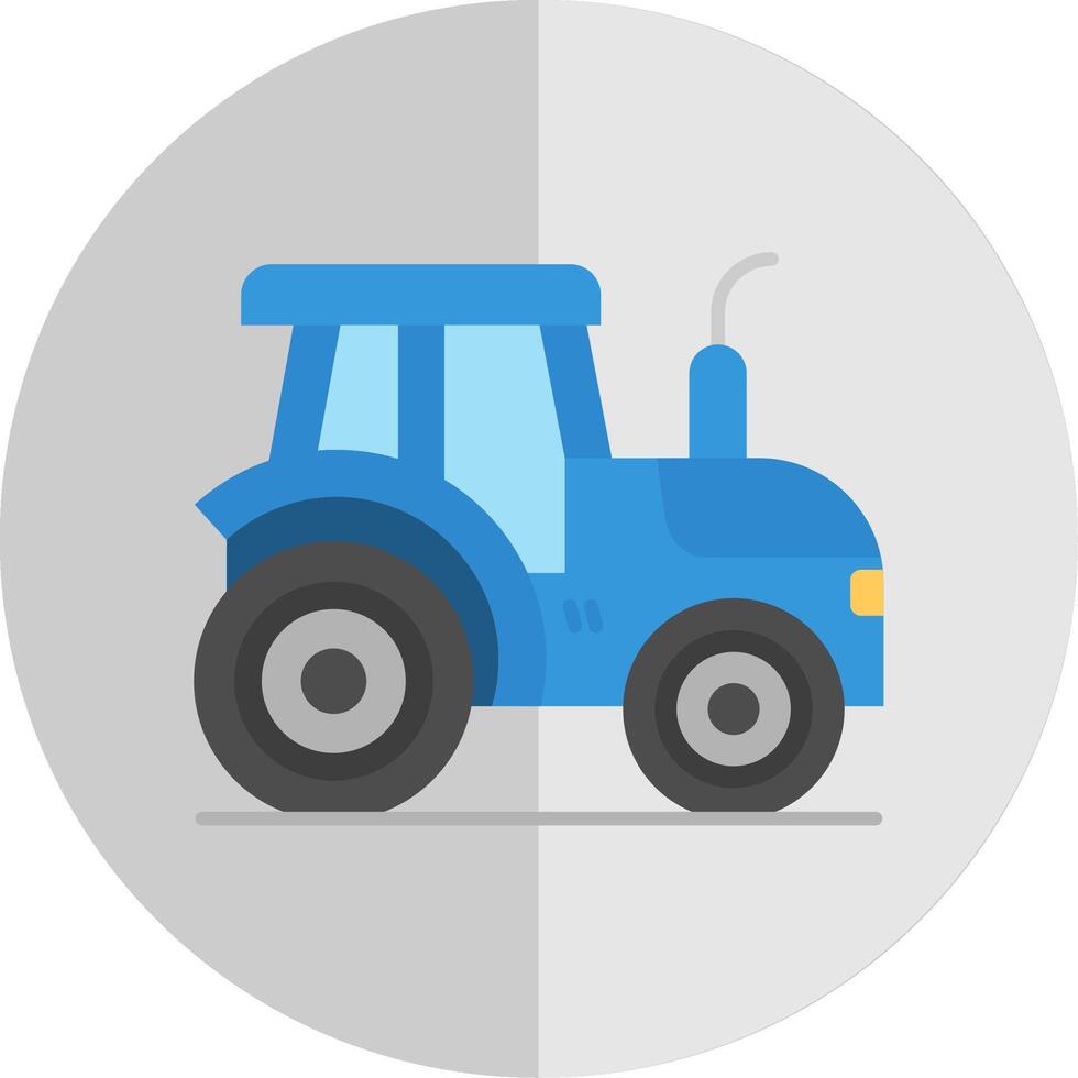 tractor plano escala icono vector