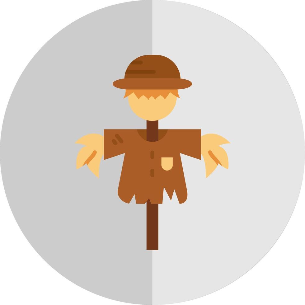 Scarecrow Flat Scale Icon vector