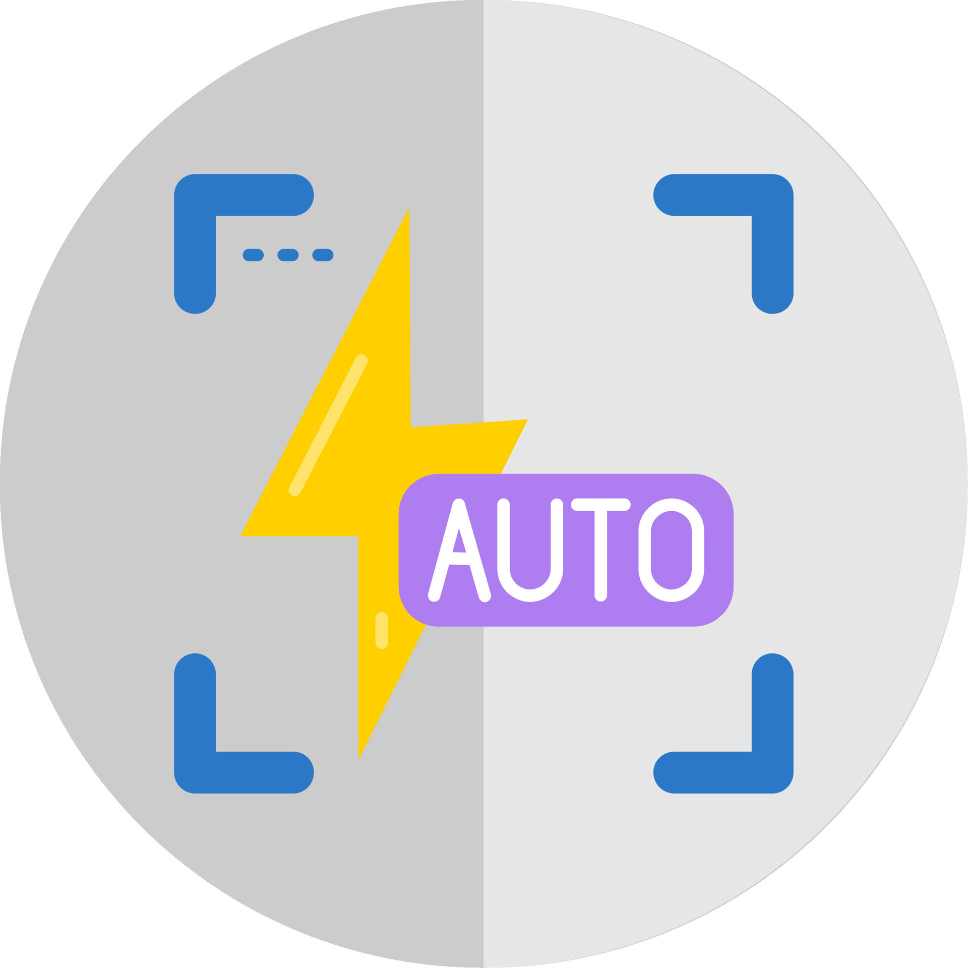 Auto flash Flat Scale Icon 38760413 Vector Art at Vecteezy