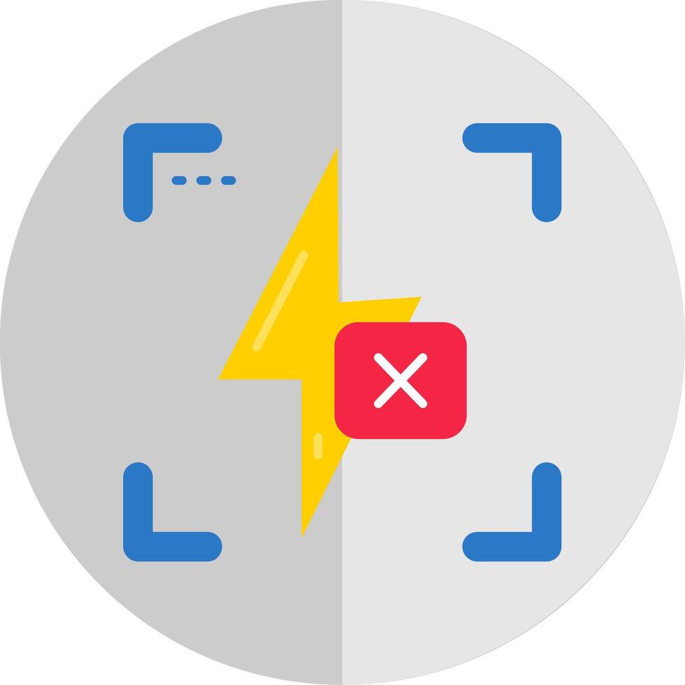 Flash off Flat Scale Icon vector