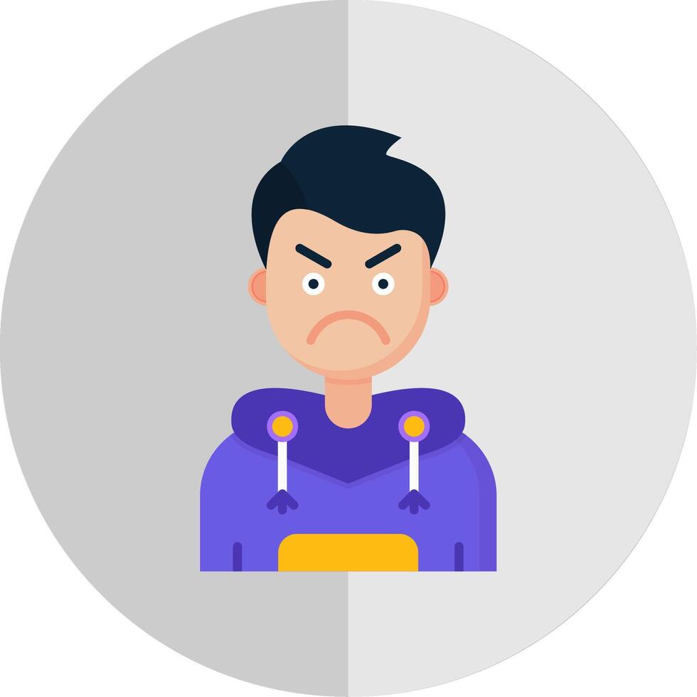 Angry Flat Scale Icon vector