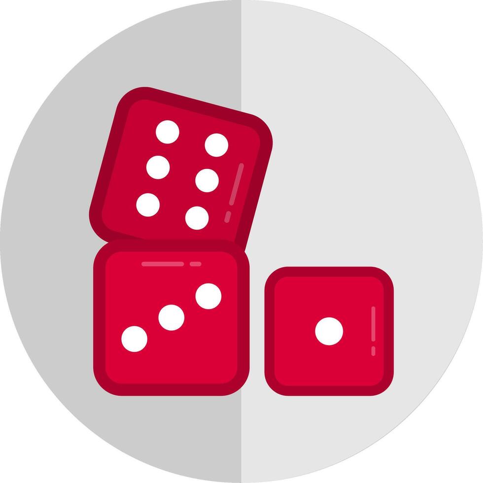 Dices Flat Scale Icon vector