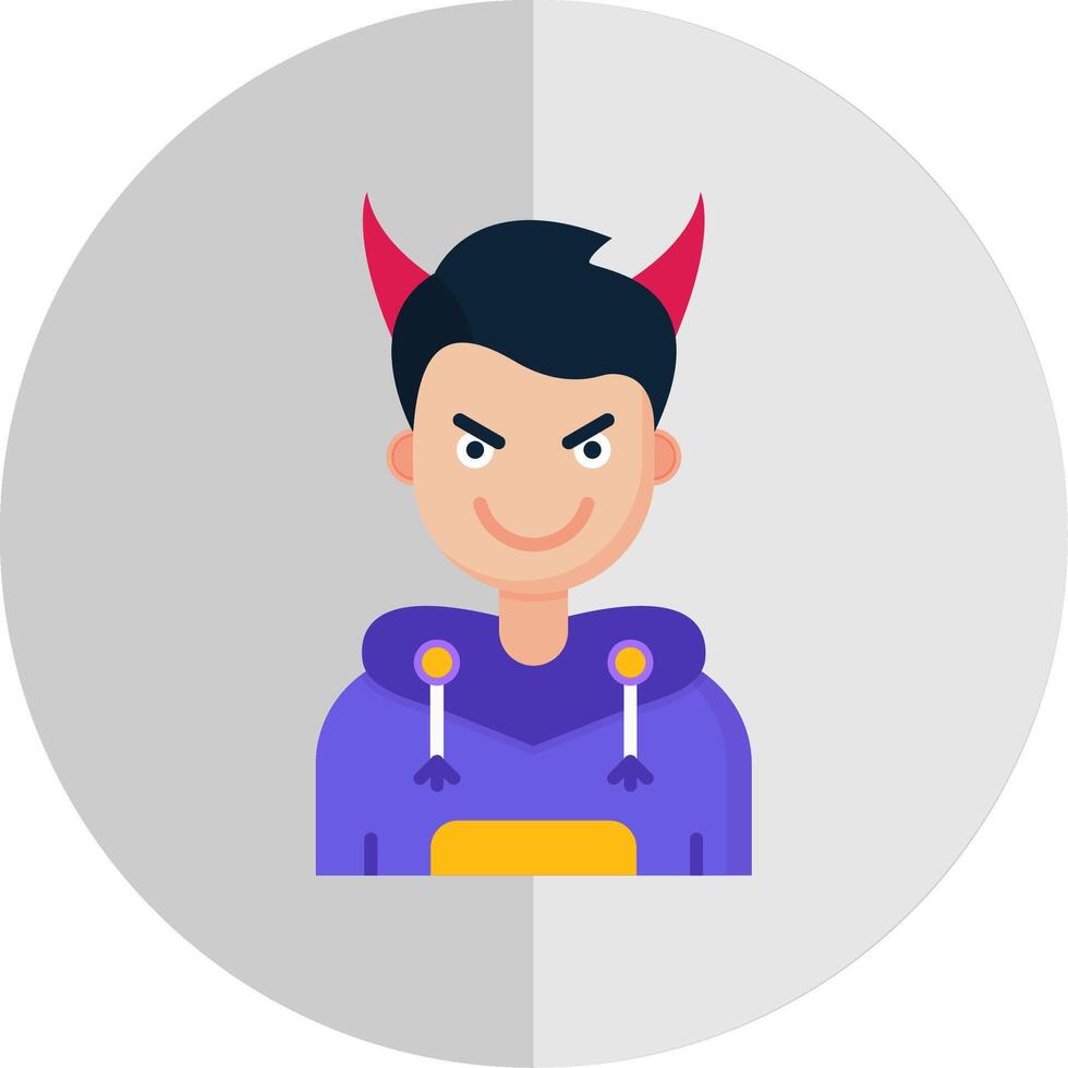 Demon Flat Scale Icon vector