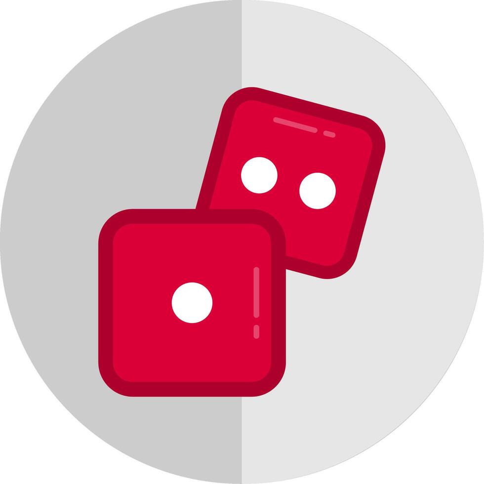 Dice Flat Scale Icon vector